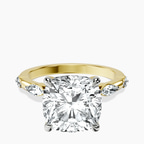 18kt Yellow Gold Sheryl Marquise Side Stone Lab Diamond Ring front image