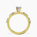 18kt Yellow Gold Sheryl Marquise Side Stone Lab Diamond Ring side right image one