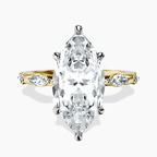 18kt Yellow Gold Sheryl Marquise Side Stone Lab Diamond Ring front image