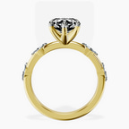 18kt Yellow Gold Sheryl Marquise Side Stone Lab Diamond Ring side right image one