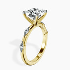 18kt Yellow Gold Sheryl Marquise Side Stone Lab Diamond Ring standing product image one