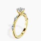 18kt Yellow Gold Sheryl Marquise Side Stone Lab Diamond Ring standing product image one