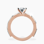 1.38 ct. pear Gizele Ring in 14kt rose gold side right image one