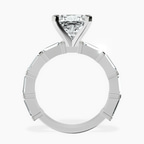 Platinum Gizele Tapered Side Stone Lab Diamond Ring side right image one