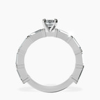Platinum Gizele Tapered Side Stone Lab Diamond Ring side right image one