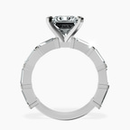 Platinum Gizele Tapered Side Stone Lab Diamond Ring side right image one
