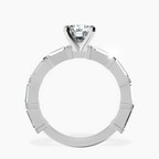 Platinum Gizele Tapered Side Stone Lab Diamond Ring side right image one