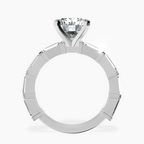 2.82 ct. round Gizele Ring in 18kt white gold side right image one