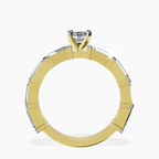 14kt Yellow Gold Gizele Tapered Side Stone Lab Diamond Ring side right image one