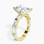 14kt Yellow Gold Gizele Tapered Side Stone Lab Diamond Ring standing product image one
