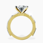 14kt Yellow Gold Gizele Tapered Side Stone Lab Diamond Ring side right image one