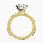 14kt Yellow Gold Gizele Tapered Side Stone Lab Diamond Ring side right image one