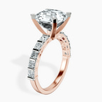 18kt Rose Gold Keziah Side Stone Princess Lab Diamond Ring standing product image one