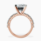 18kt Rose Gold Keziah Side Stone Princess Lab Diamond Ring side right image one