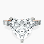 18kt Rose Gold Keziah Side Stone Princess Lab Diamond Ring front image