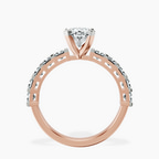 18ct Rose Gold Keziah Side Stone Princess Lab Diamond Ring side right image one