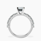 Platinum Keziah Side Stone Princess Lab Diamond Ring side right image one