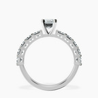 Platinum Keziah Side Stone Princess Lab Diamond Ring side right image one