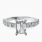 Platinum Keziah Side Stone Princess Lab Diamond Ring front image