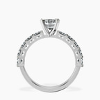 Platinum Keziah Side Stone Princess Lab Diamond Ring side right image one