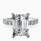 Platinum Keziah Side Stone Princess Lab Diamond Ring front image