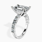 Platinum Keziah Side Stone Princess Lab Diamond Ring standing product image one