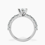 Platinum Keziah Side Stone Princess Lab Diamond Ring side right image one