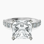 Platinum Keziah Side Stone Princess Lab Diamond Ring front image