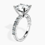 Platinum Keziah Side Stone Princess Lab Diamond Ring standing product image one