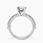 18ct White Gold Keziah Side Stone Princess Lab Diamond Ring side right image one