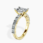 14ct Yellow Gold Keziah Side Stone Princess Lab Diamond Ring standing product image one