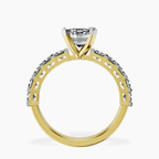 14ct Yellow Gold Keziah Side Stone Princess Lab Diamond Ring side right image one