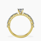 14kt Yellow Gold Keziah Side Stone Princess Lab Diamond Ring side right image one