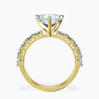 18kt Yellow Gold Keziah Side Stone Princess Lab Diamond Ring side right image one