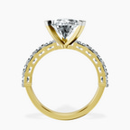 14kt Yellow Gold Keziah Side Stone Princess Lab Diamond Ring side right image one