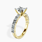 14kt Yellow Gold Keziah Side Stone Princess Lab Diamond Ring standing product image one