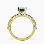 14kt Yellow Gold Keziah Side Stone Princess Lab Diamond Ring side right image one