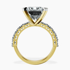 18kt Yellow Gold Keziah Side Stone Princess Lab Diamond Ring side right image one