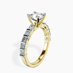 18kt Yellow Gold Keziah Side Stone Princess Lab Diamond Ring standing product image one