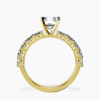 18kt Yellow Gold Keziah Side Stone Princess Lab Diamond Ring side right image one
