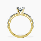 18kt Yellow Gold Keziah Side Stone Princess Lab Diamond Ring side right image one