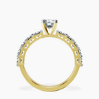 10kt Yellow Gold Keziah Side Stone Princess Lab Diamond Ring side right image one