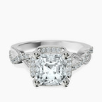 Platinum Astoré Channel Glided Lab Diamond Ring front image