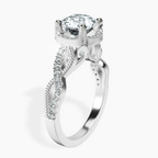 Platinum Astoré Channel Glided Lab Diamond Ring standing product image one