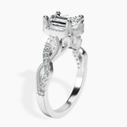 2.91 ct. emerald Astoré Channel Glided Ring in 10kt white gold standing product image one