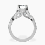 2.91 ct. emerald Astoré Channel Glided Ring in 10kt white gold side right image one