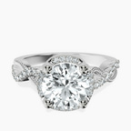 10kt White Gold Astoré Channel Glided Lab Diamond Ring front image