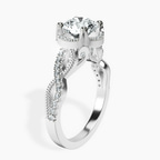 10kt White Gold Astoré Channel Glided Lab Diamond Ring standing product image one