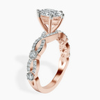 2.99 ct. oval Aristea Elite Miligrain ring in 18kt rose gold standing product image one