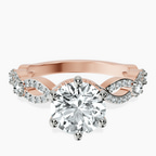 18kt Rose Gold Aristea Elite Milgrain Lab Diamond Ring front image